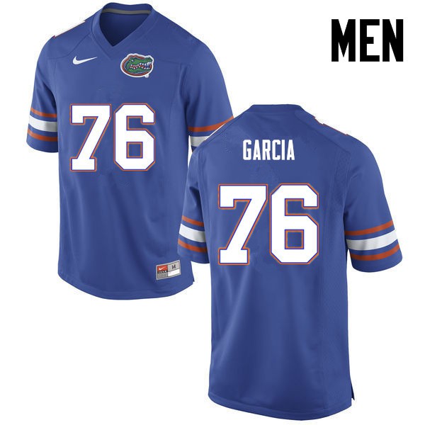 Florida Gators Men #76 Max Garcia College Football Blue